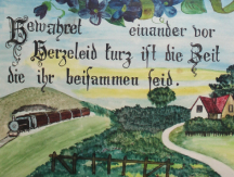Bewahret einander vor Herzeleid kurz ist die Zeit die ihr beisammen seid.